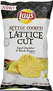 lays kettle lattice cheddar and pepper chip